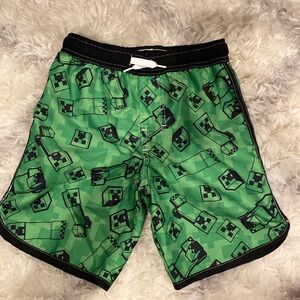 MAKE OFFER - Boys Minecraft swim trunks. Size small.